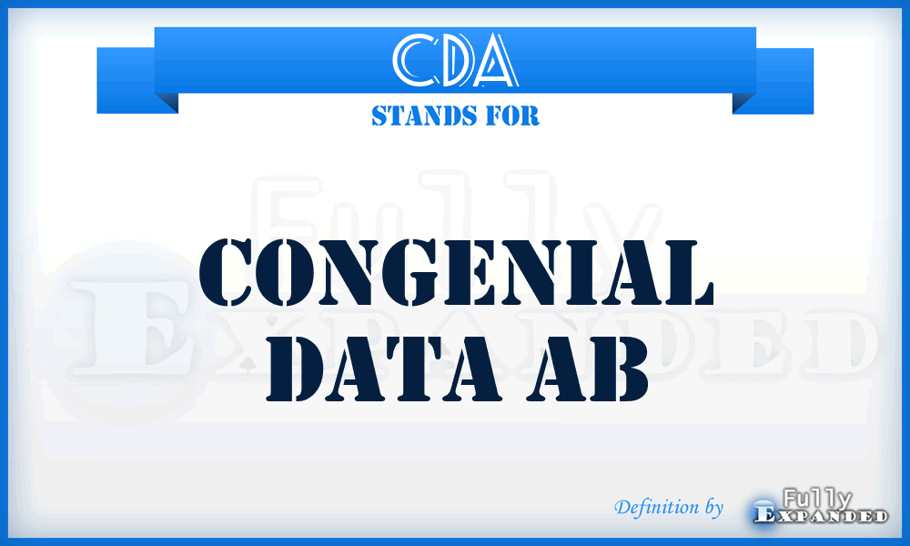 CDA - Congenial Data Ab