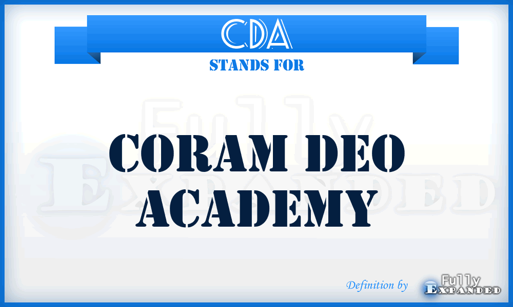 CDA - Coram Deo Academy