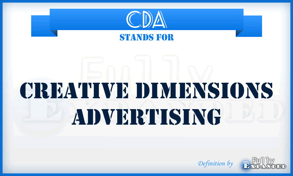 CDA - Creative Dimensions Advertising