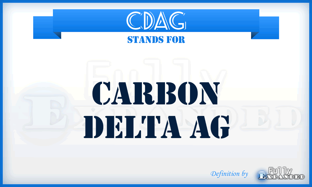 CDAG - Carbon Delta AG