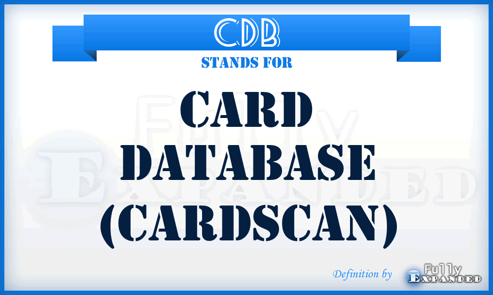 CDB - Card database (CardScan)