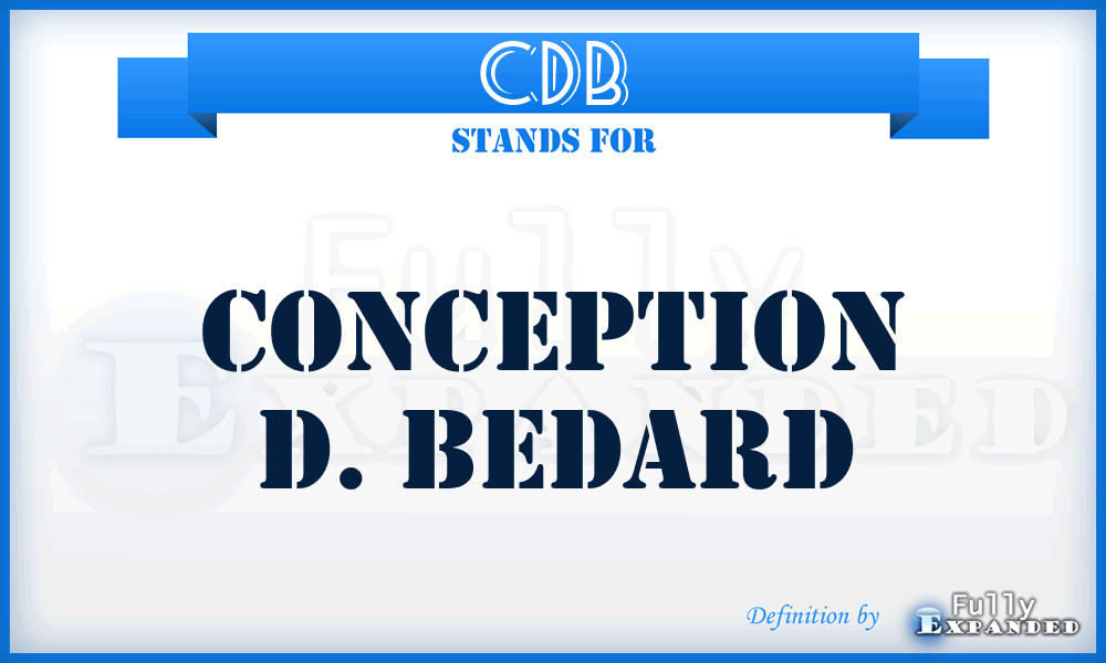CDB - Conception D. Bedard