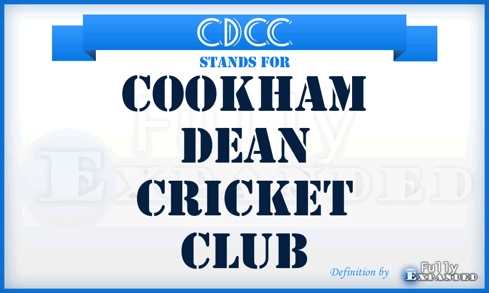 CDCC - Cookham Dean Cricket Club