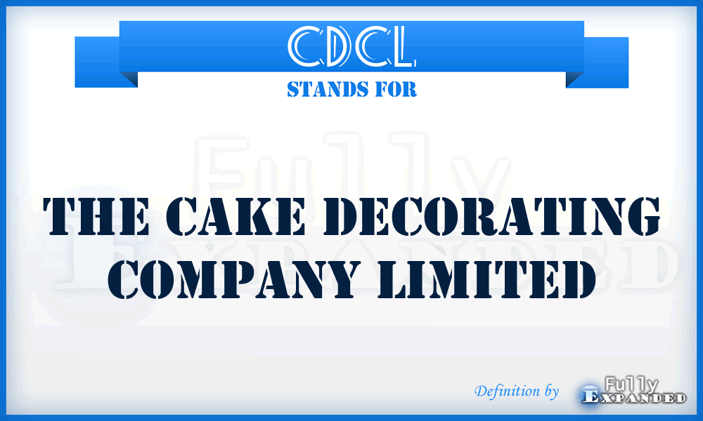 CDCL - The Cake Decorating Company Limited