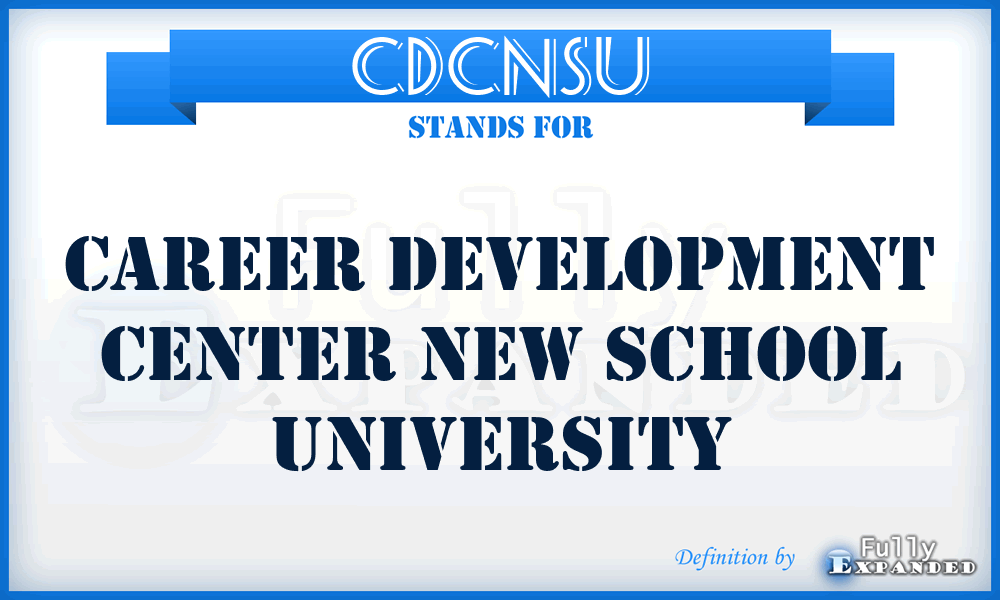 CDCNSU - Career Development Center New School University