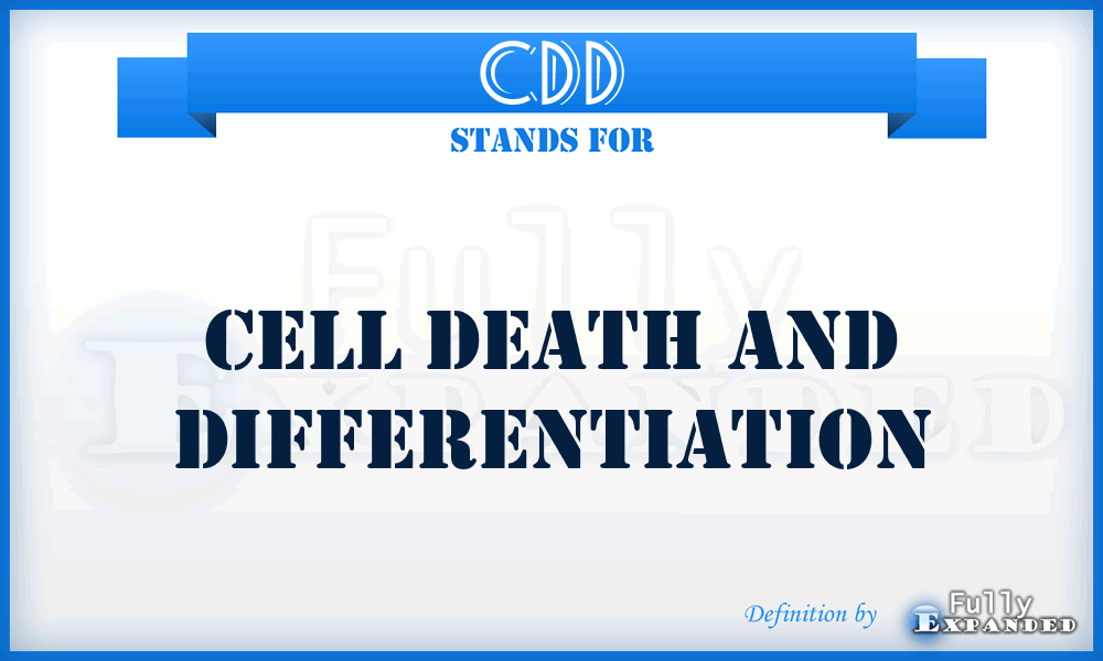 CDD - Cell death and differentiation