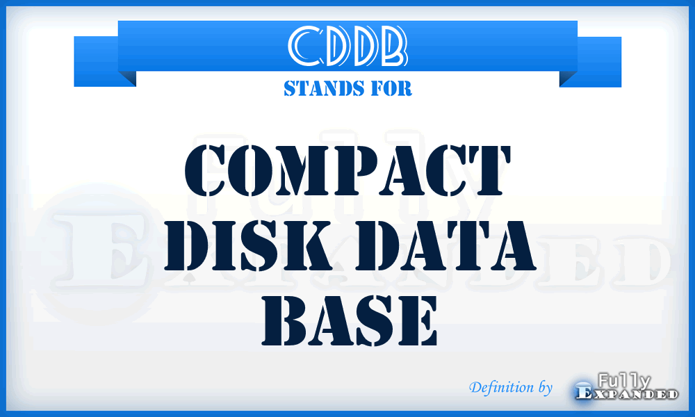 CDDB - Compact Disk Data Base