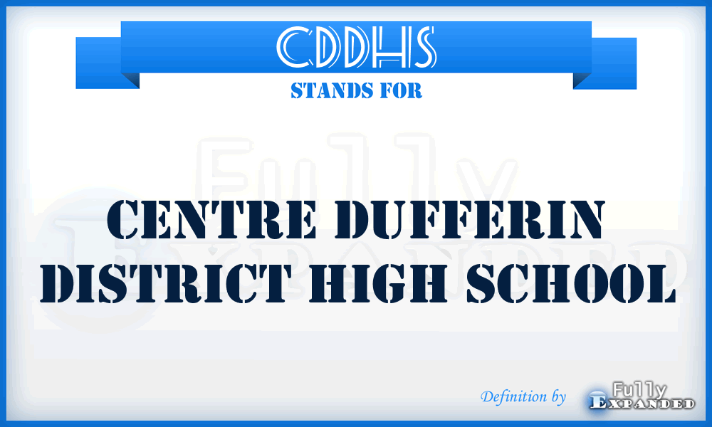 CDDHS - Centre Dufferin District High School