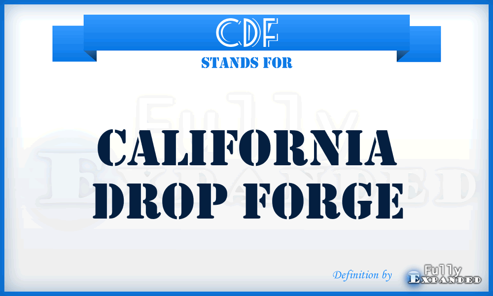 CDF - California Drop Forge