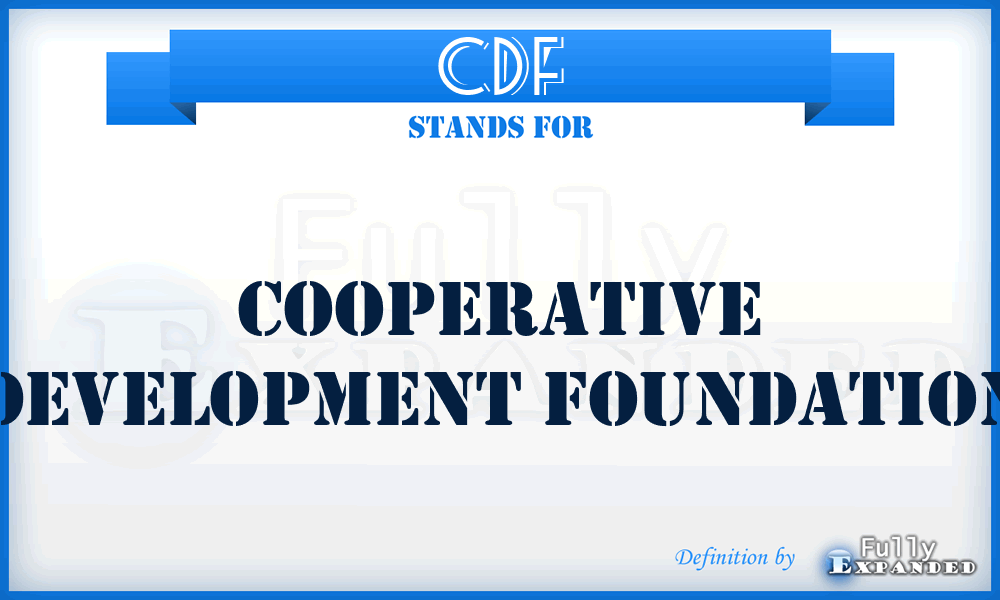 CDF - Cooperative Development Foundation