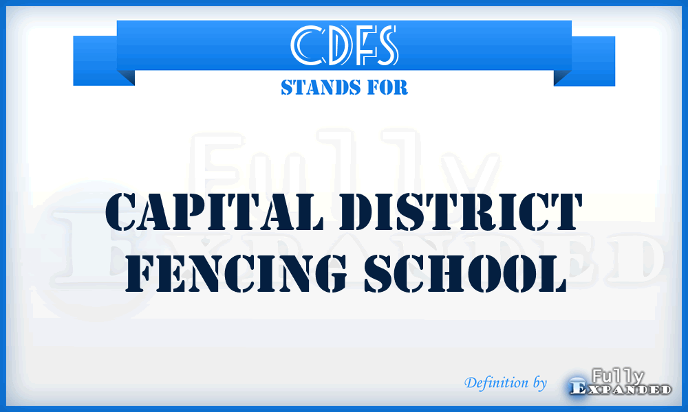 CDFS - Capital District Fencing School