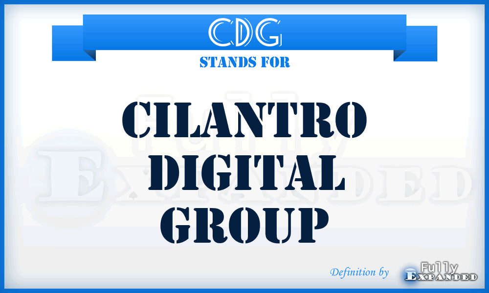 CDG - Cilantro Digital Group