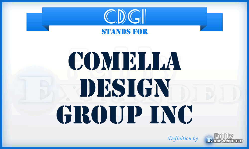 CDGI - Comella Design Group Inc