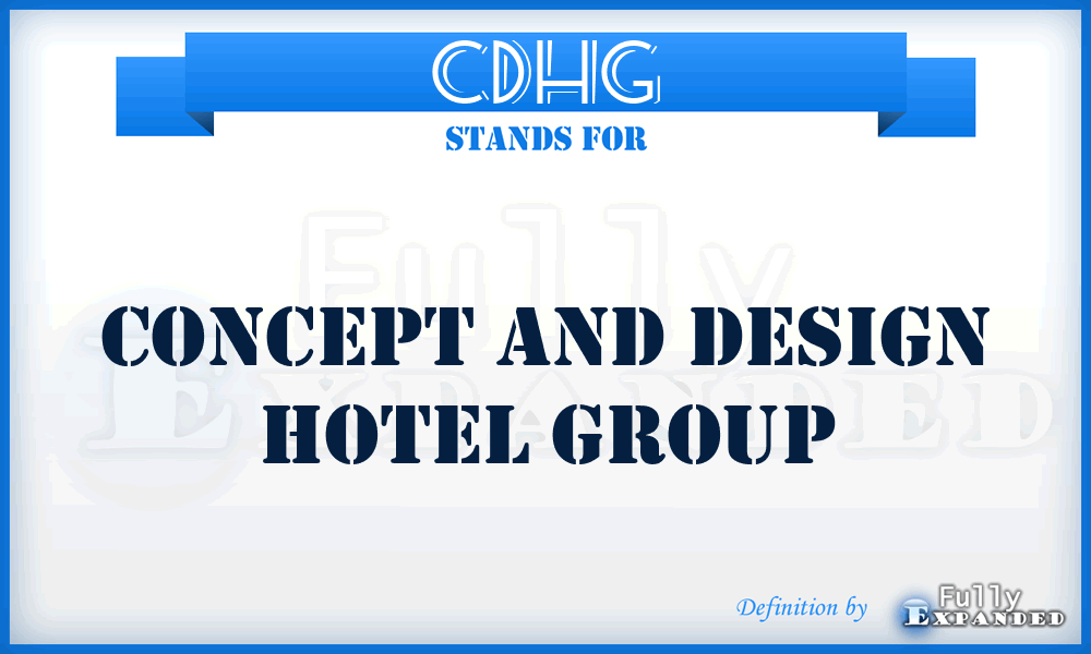 CDHG - Concept and Design Hotel Group