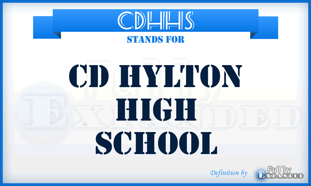 CDHHS - CD Hylton High School