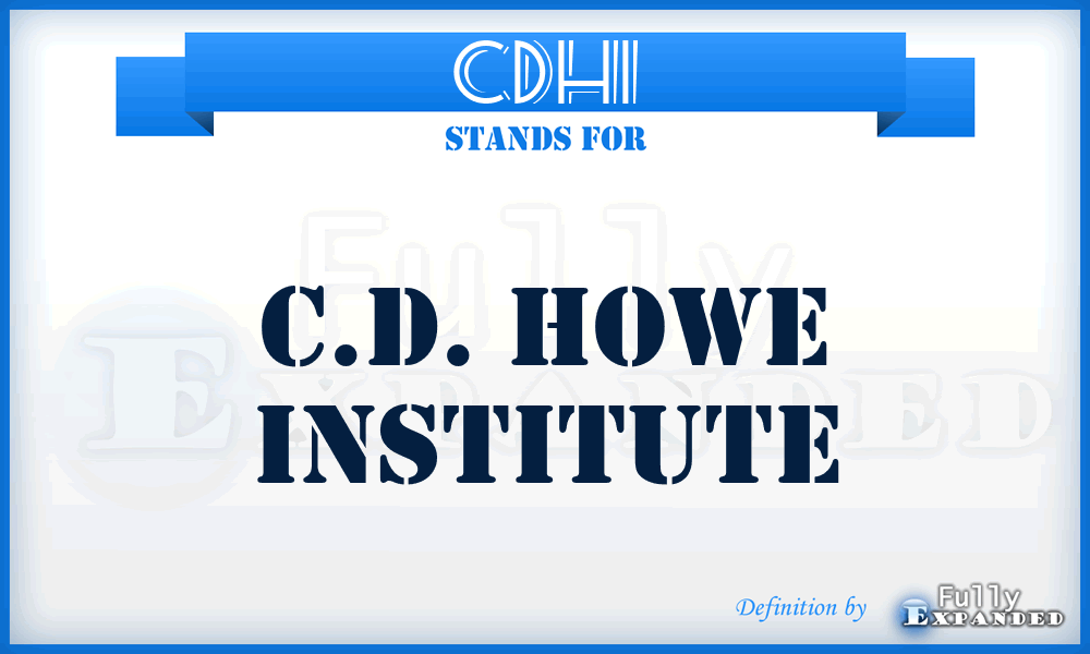 CDHI - C.D. Howe Institute
