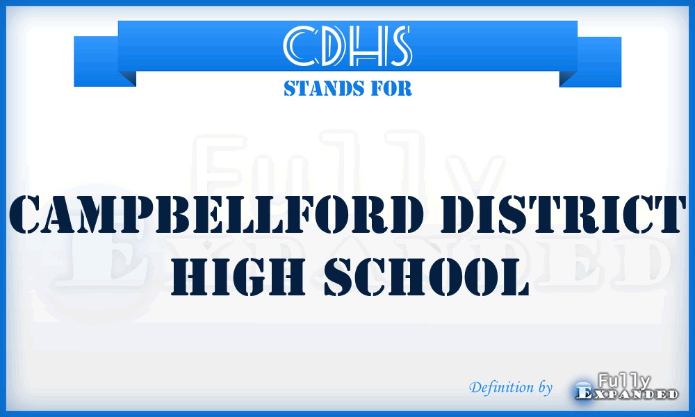 CDHS - Campbellford District High School