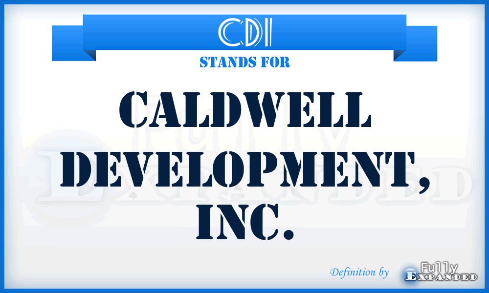 CDI - Caldwell Development, Inc.