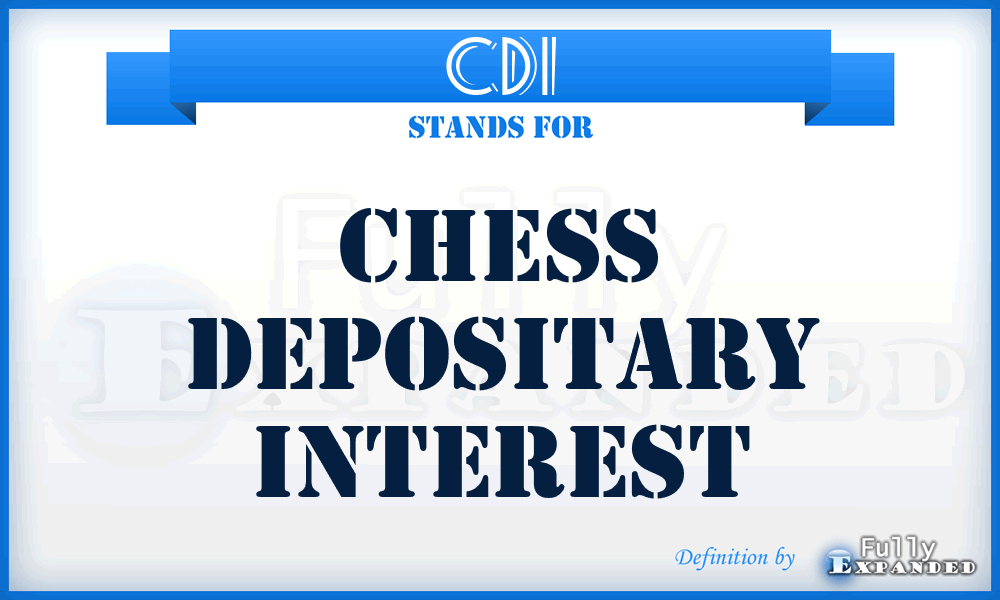 CDI - Chess Depositary Interest