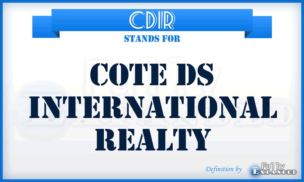 CDIR - Cote Ds International Realty