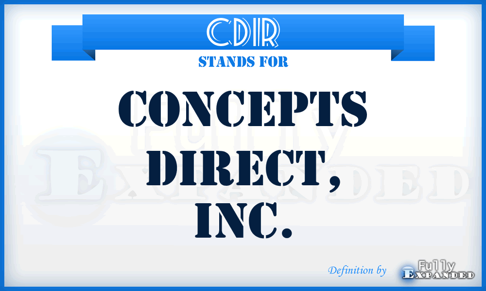 CDIR - Concepts Direct, Inc.
