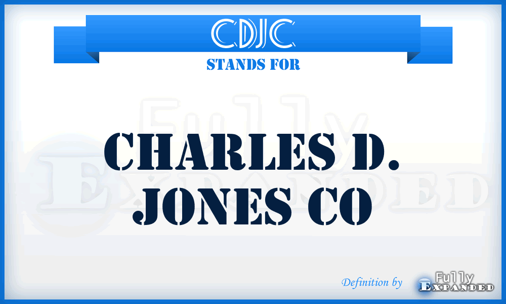 CDJC - Charles D. Jones Co