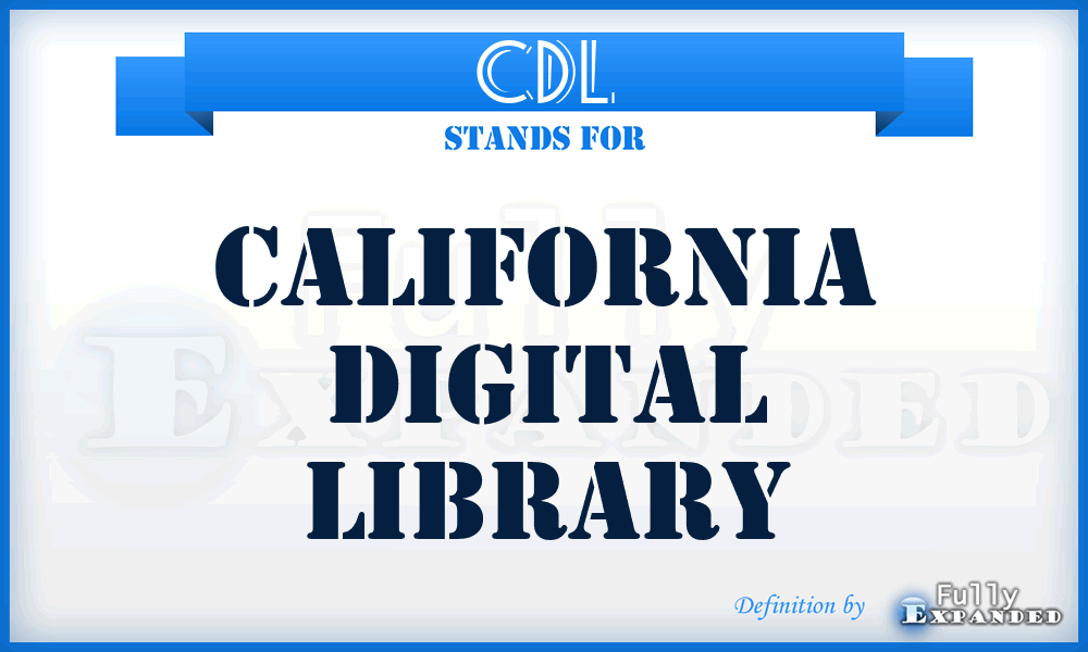 CDL - California Digital Library