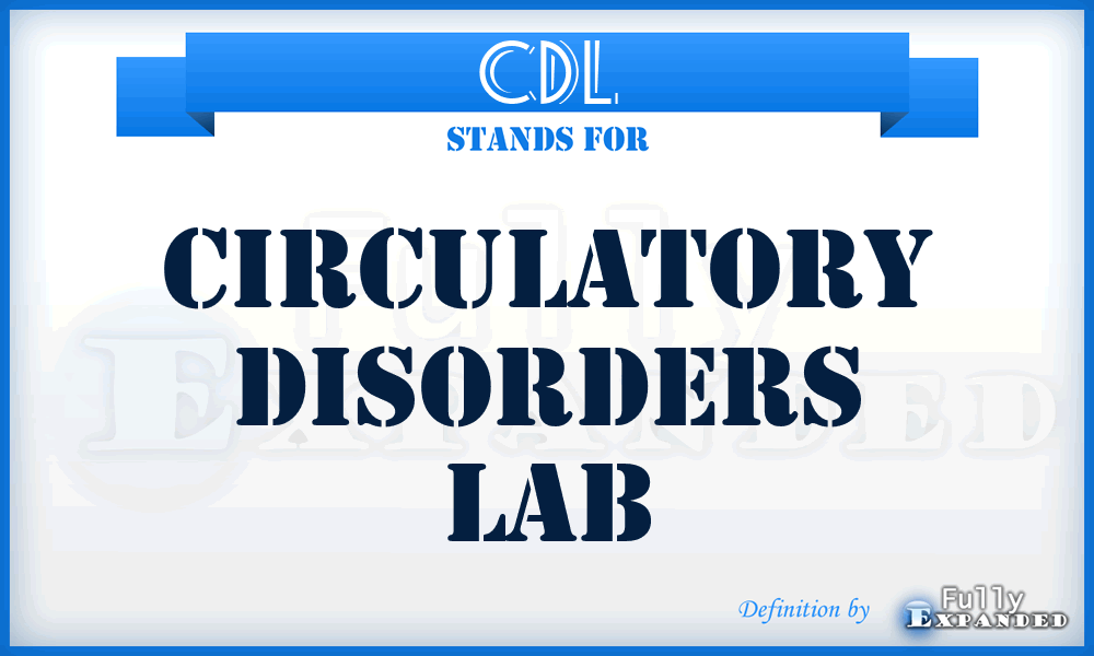 CDL - Circulatory Disorders Lab