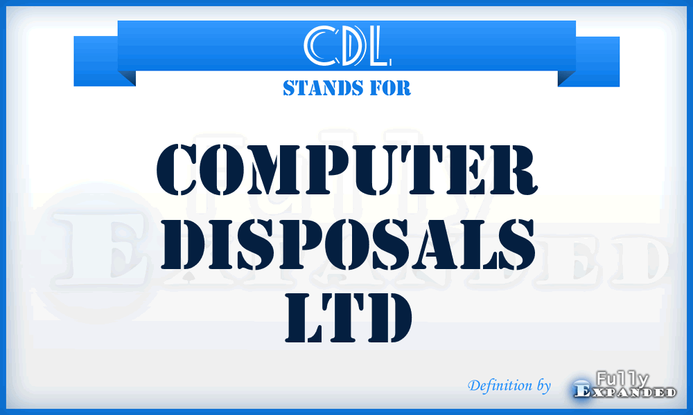 CDL - Computer Disposals Ltd