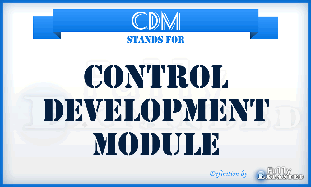 CDM - Control Development Module