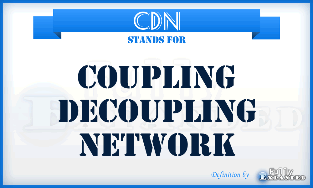 CDN - Coupling Decoupling Network