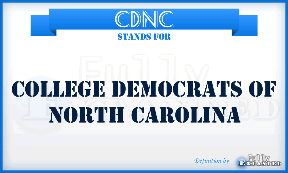 CDNC - College Democrats of North Carolina