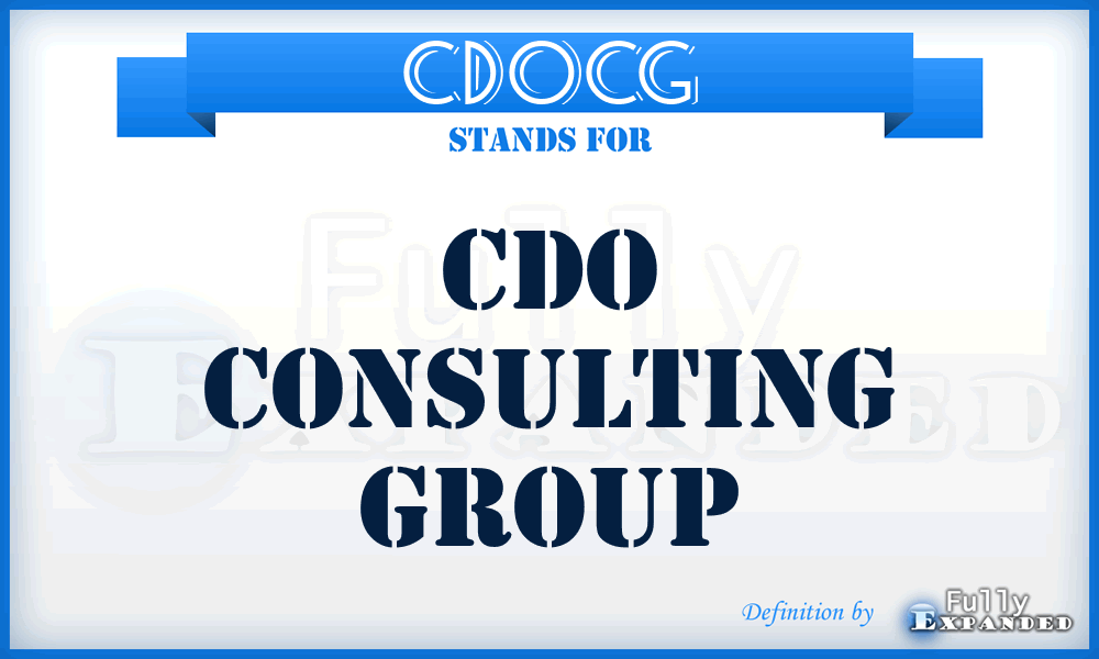 CDOCG - CDO Consulting Group