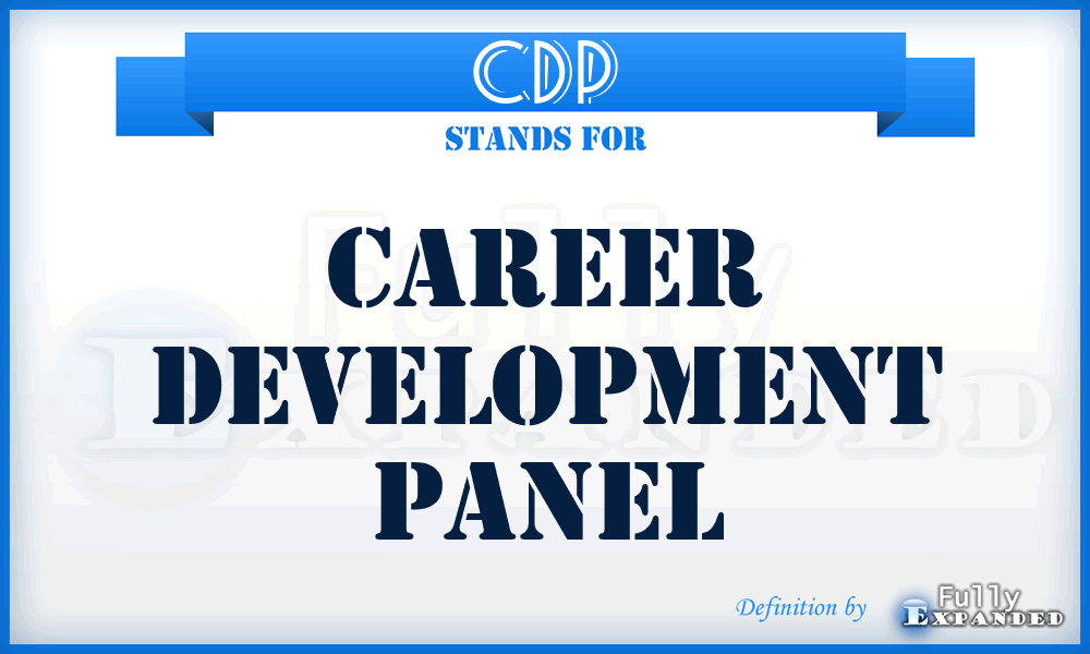 CDP - Career Development Panel