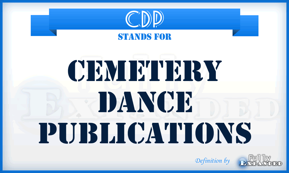 CDP - Cemetery Dance Publications