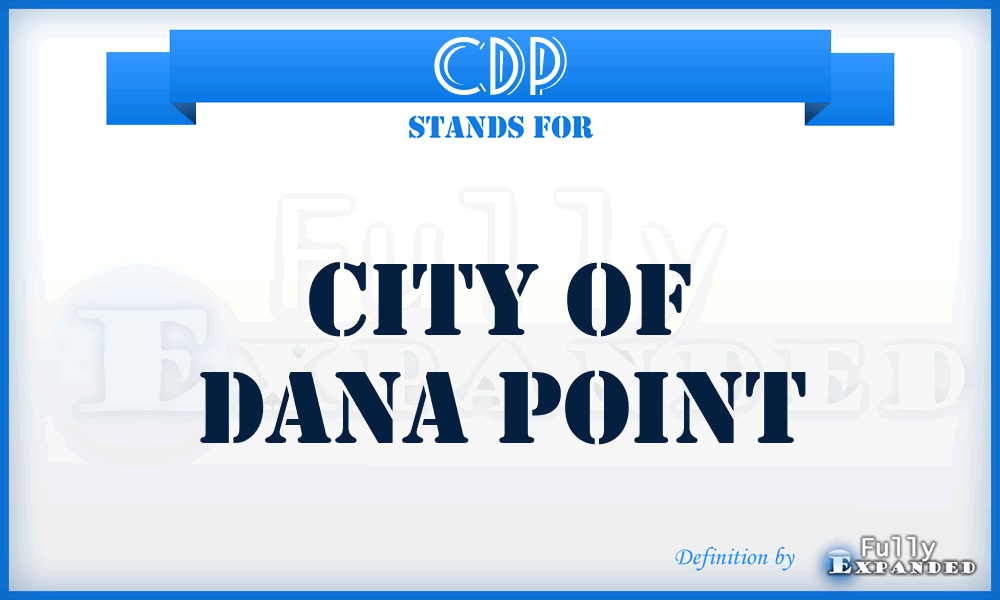 CDP - City of Dana Point