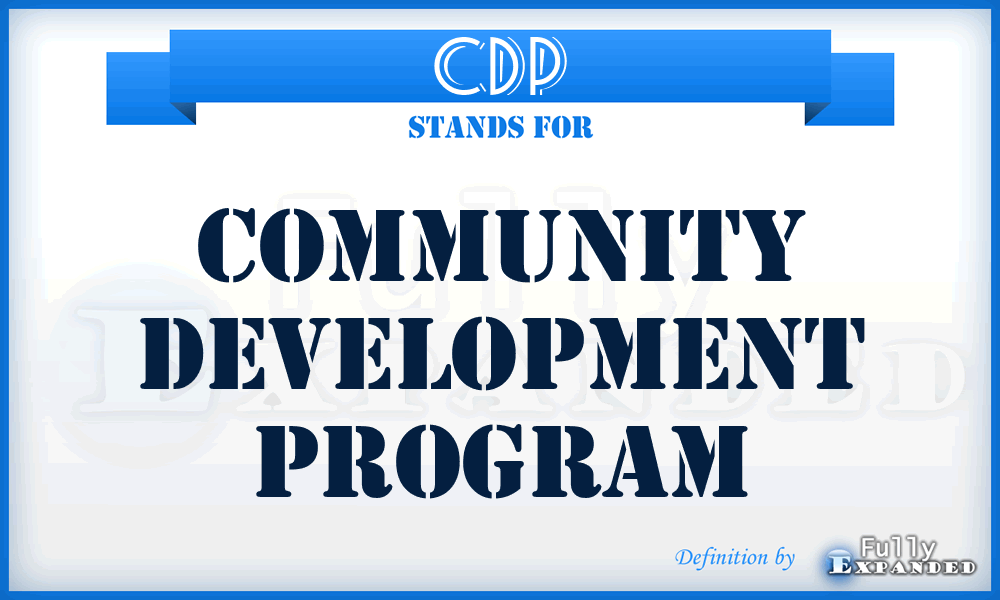 CDP - Community Development Program