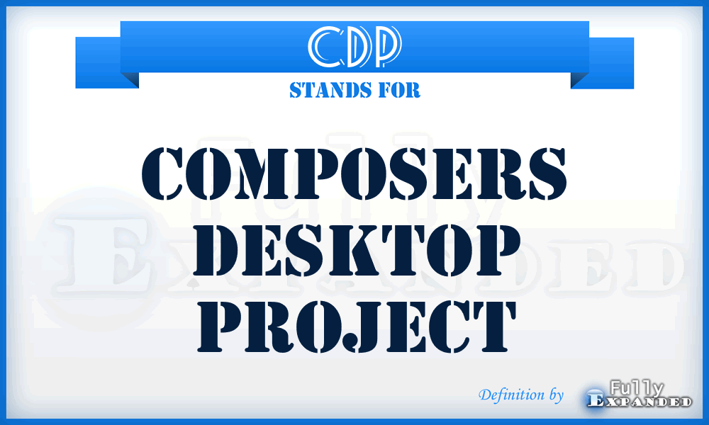 CDP - Composers Desktop Project