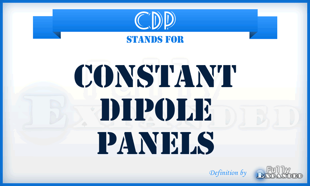 CDP - Constant Dipole Panels