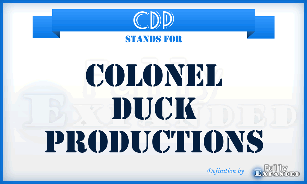 CDP - Colonel Duck Productions
