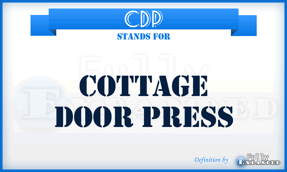 CDP - Cottage Door Press