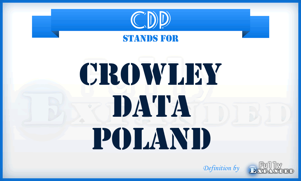 CDP - Crowley Data Poland