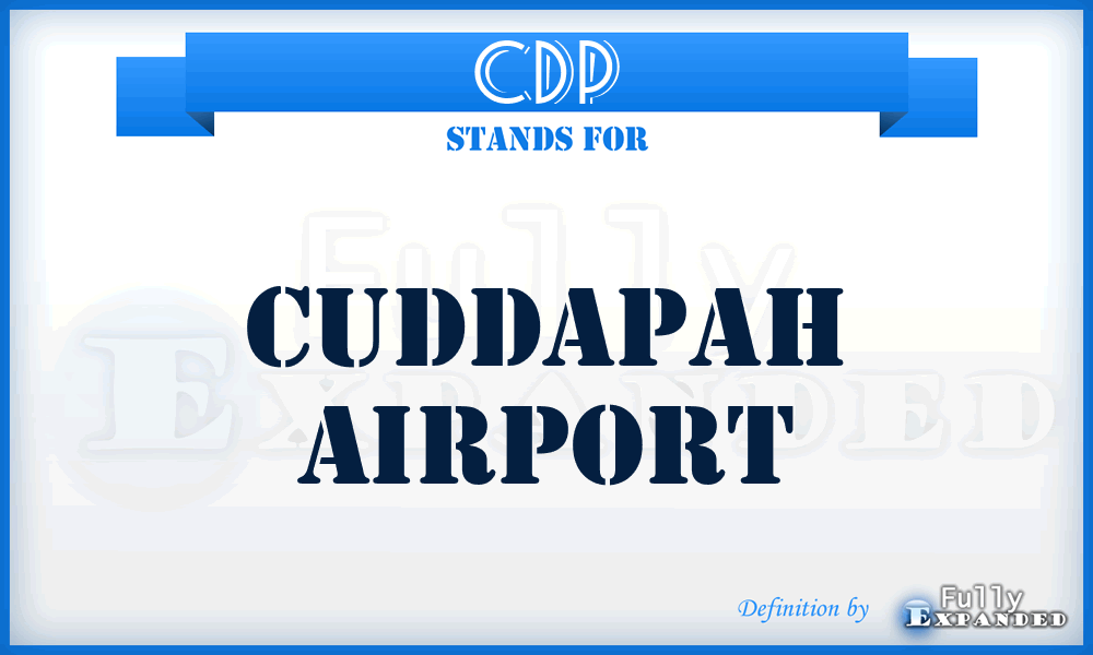 CDP - Cuddapah airport