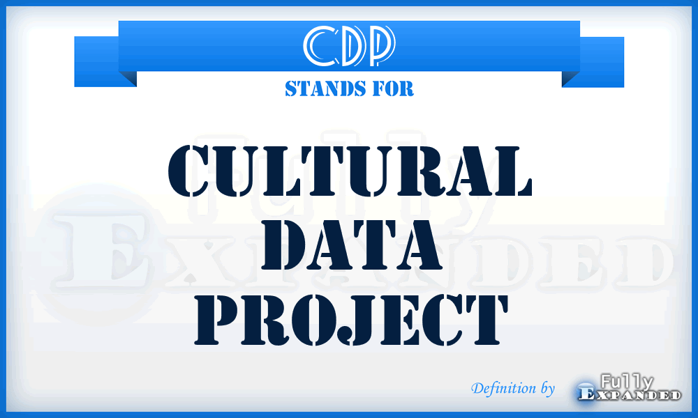 CDP - Cultural Data Project