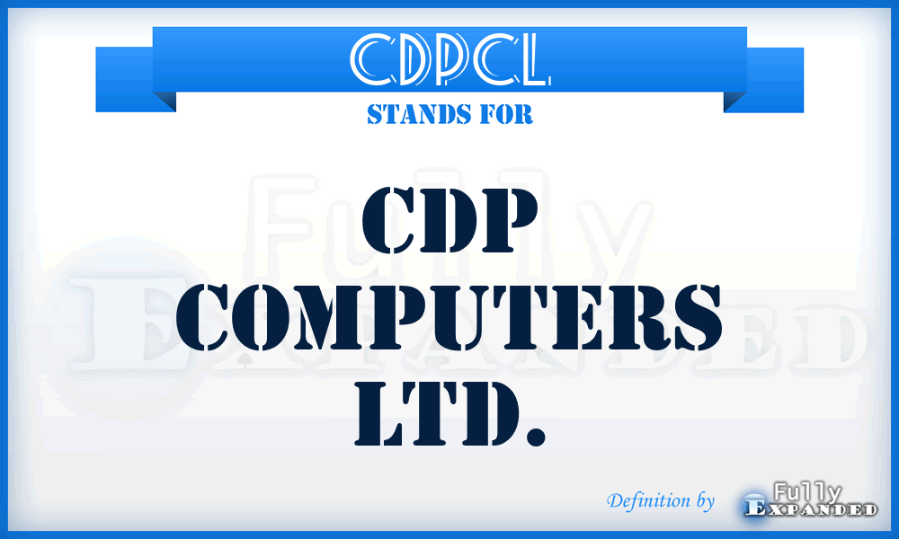 CDPCL - CDP Computers Ltd.