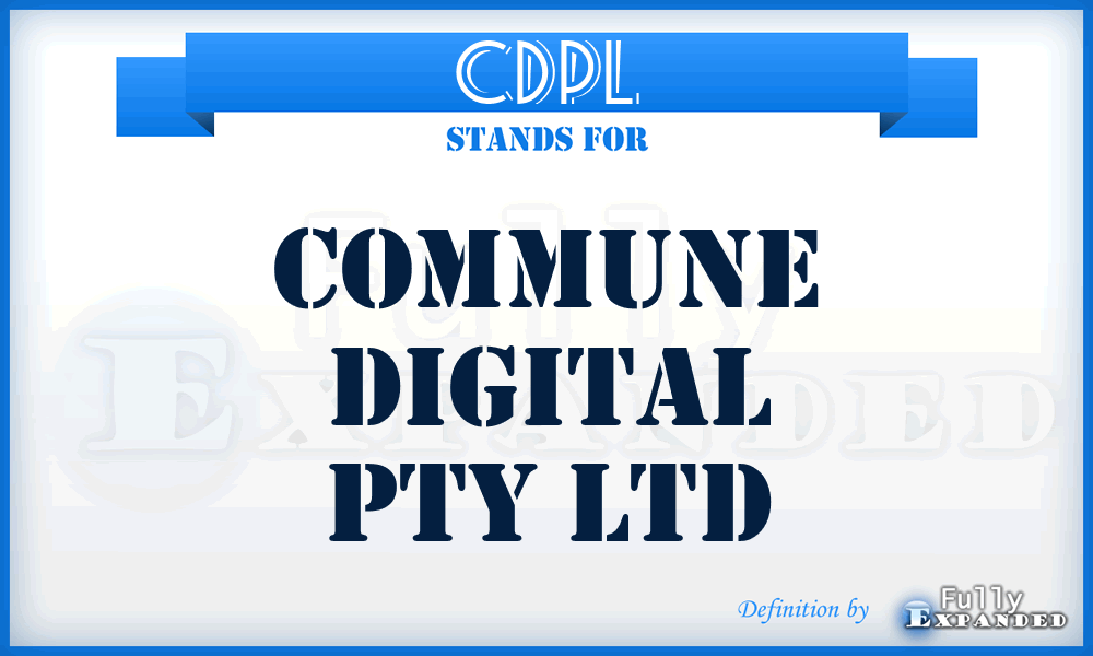 CDPL - Commune Digital Pty Ltd