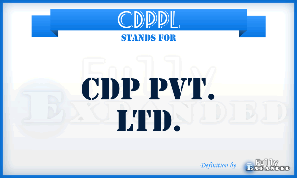 CDPPL - CDP Pvt. Ltd.