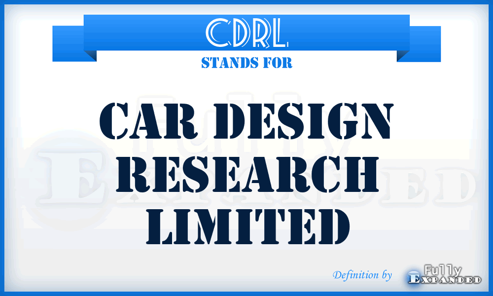 CDRL - Car Design Research Limited