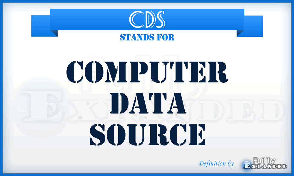 CDS - Computer Data Source