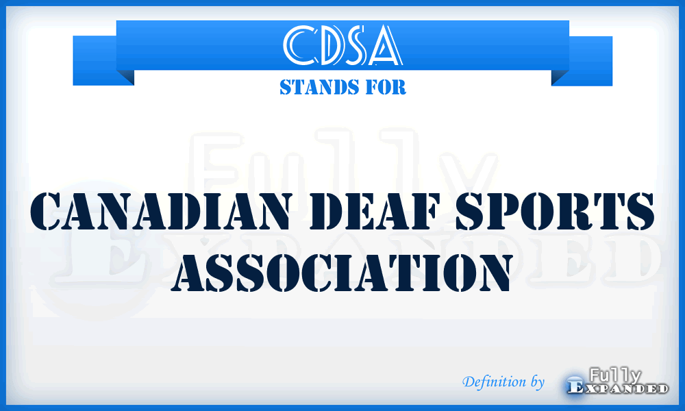 CDSA - Canadian Deaf Sports Association
